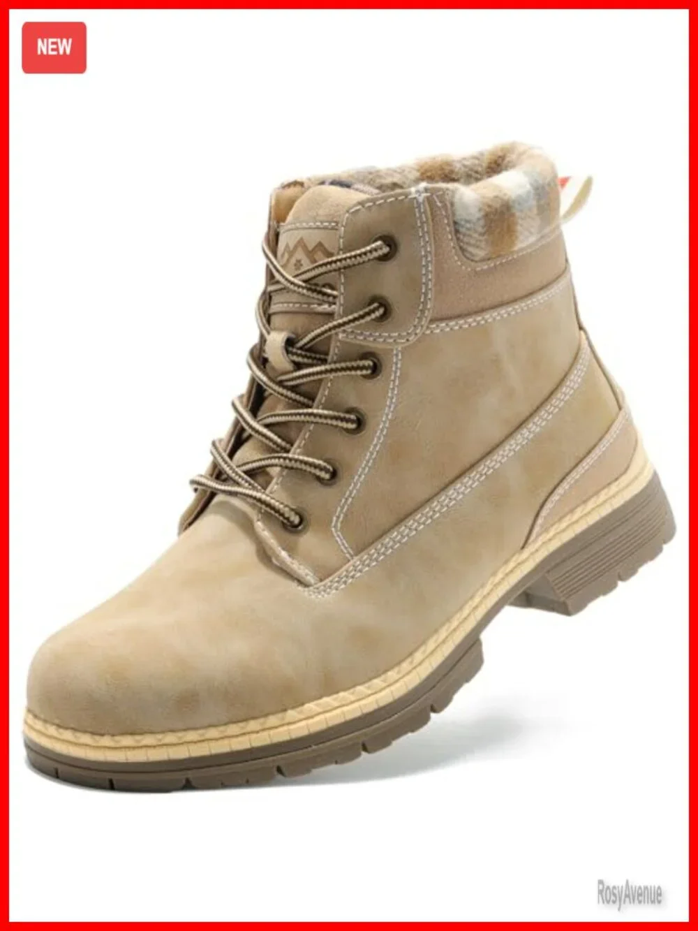 Women's Hiking Boots - Lightweight Winter Snow Ankle Boots Fur Lined Water
